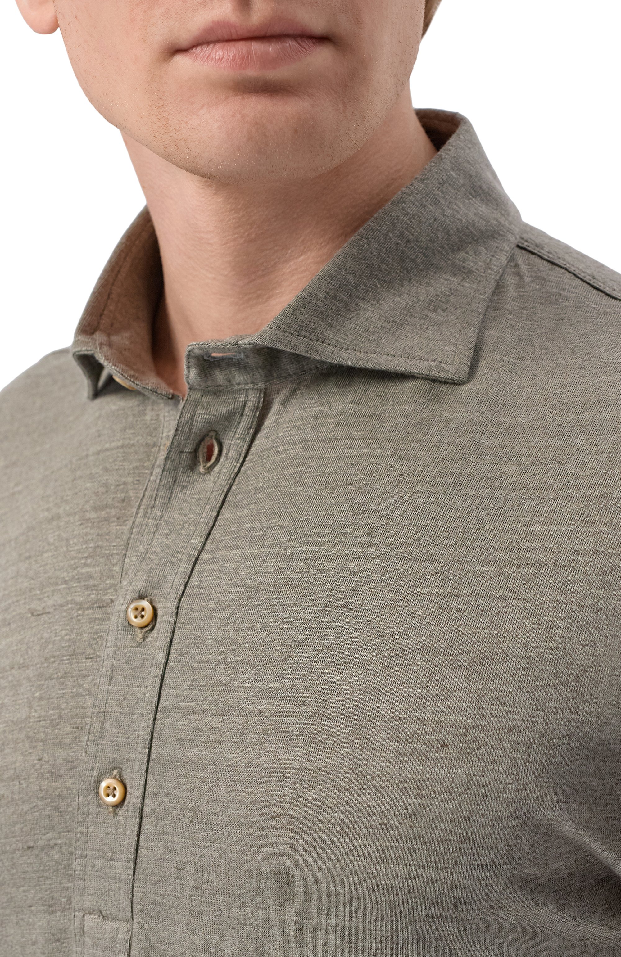 Поло изо льна и хлопка BRUNELLO CUCINELLI, арт. MR8273915, фото 5