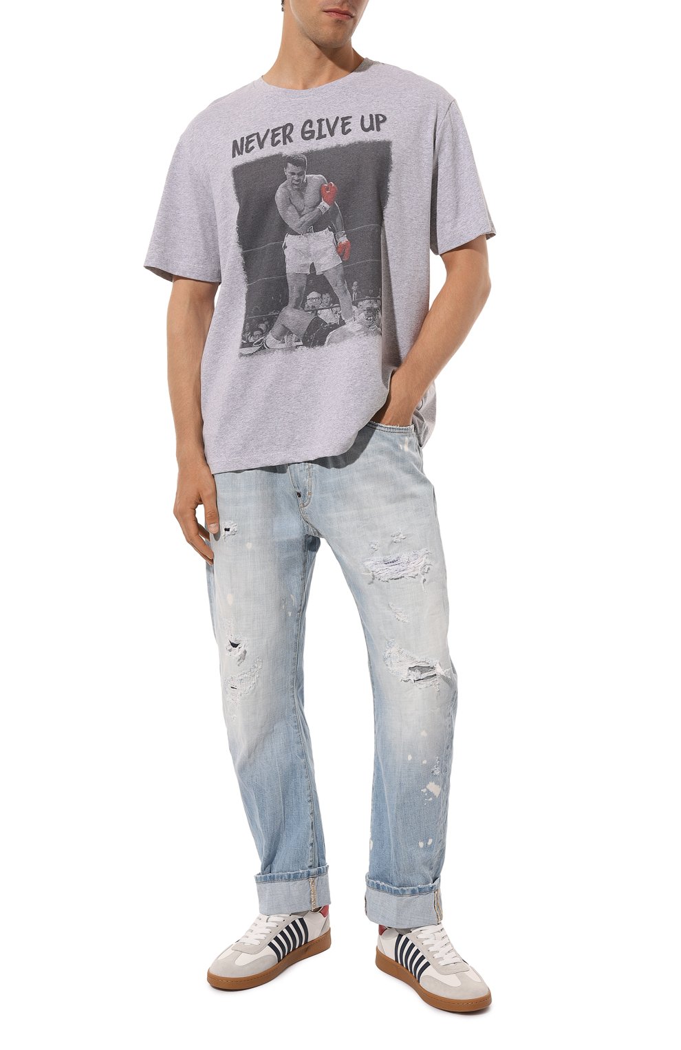 Хлопковая футболка BISIBIGLIO, арт. ALI NEVER GIVE UP, фото 2