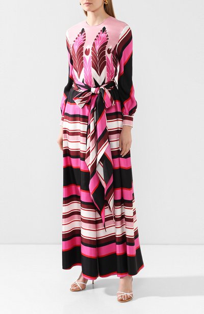 Шелковый комбинезон VALENTINO розового цвета по цене 447500 руб., арт. TB3VE17254F, фото 3 Шелковый комбинезон VALENTINO, арт. TB3VE17254F, фото 3