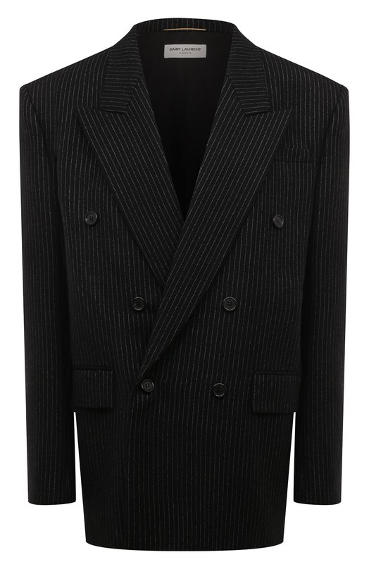 Шерстяной жакет Saint Laurent 762930/Y1A89 Чёрный 762930/Y1A89