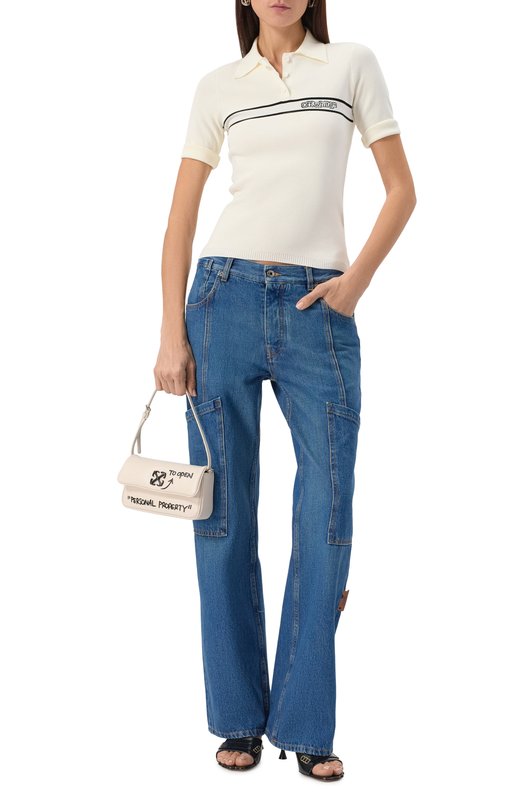Сумка Jitney 0.7 Quote Off-White 0WNN18BC99LEA0010410 Кремовый  0WNN18BC99LEA0010410 Фото 7