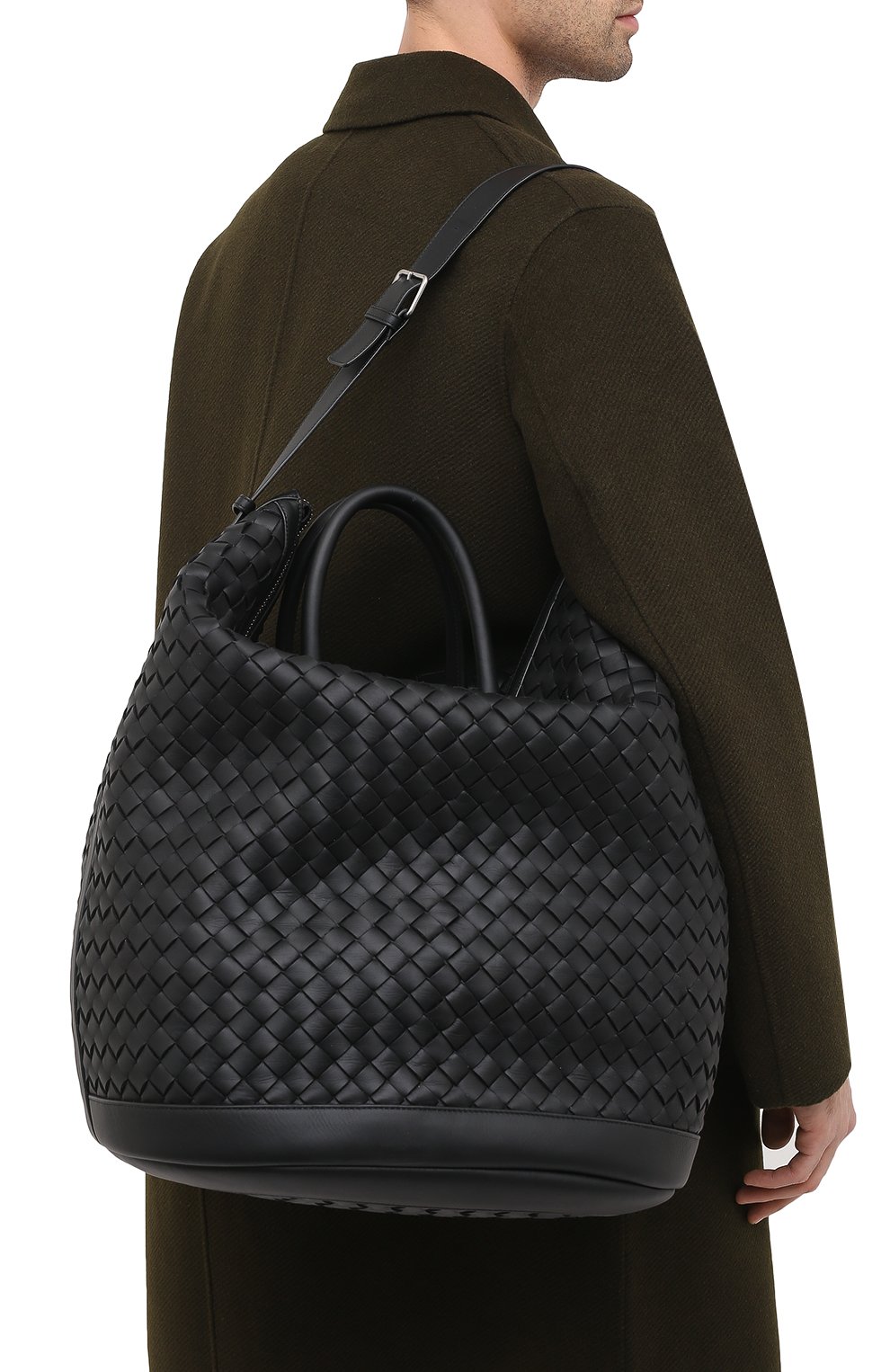 Кожаная сумка BOTTEGA VENETA черного цвета по цене 390500 руб., арт. 641023/V05J1, фото 5 Кожаная сумка BOTTEGA VENETA, арт. 641023/V05J1, фото 5