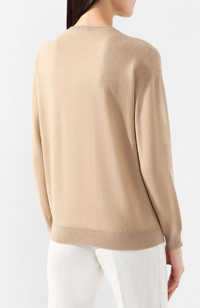 Пуловер из смеси шерсти и кашемира BRUNELLO CUCINELLI бежевого цвета по цене 140500 руб., арт. M16166702, фото 4 Пуловер из смеси шерсти и кашемира BRUNELLO CUCINELLI, арт. M16166702, фото 4