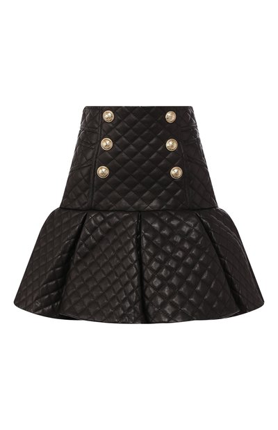 Женская кожаная юбка BALMAIN, арт. SF14771/L069