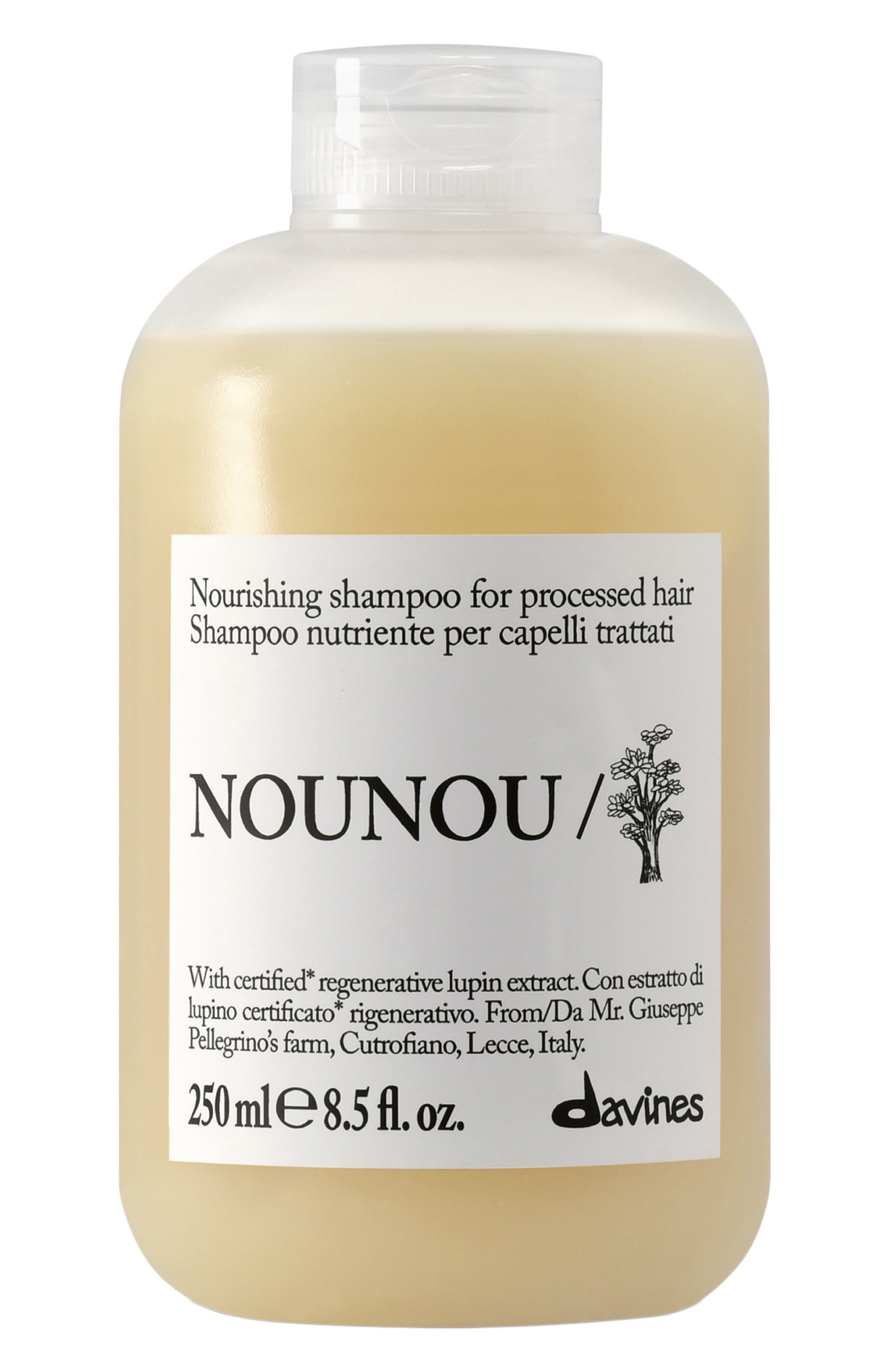 Питательный шампунь для химически поврежденных волос nounou (250ml) DAVINES, арт. 70031, фото 1