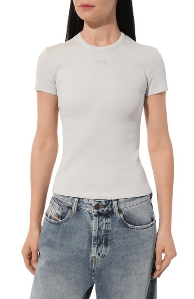 Хлопковая футболка OFF-WHITE, арт. 0WAA065S24JER001, фото 3