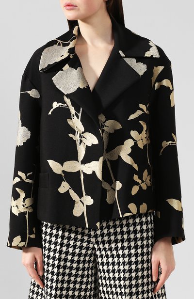 Жакет из смеси шерсти и вискозы DRIES VAN NOTEN черного цвета по цене 89950 руб., арт. 192-10530-8361, фото 3 Жакет из смеси шерсти и вискозы DRIES VAN NOTEN, арт. 192-10530-8361, фото 3