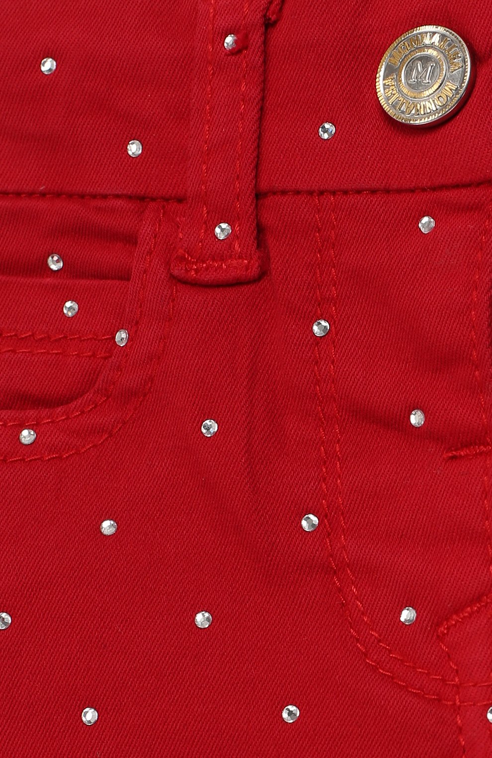 Джинсы со стразами MONNALISA, арт. 393415A7, фото 3