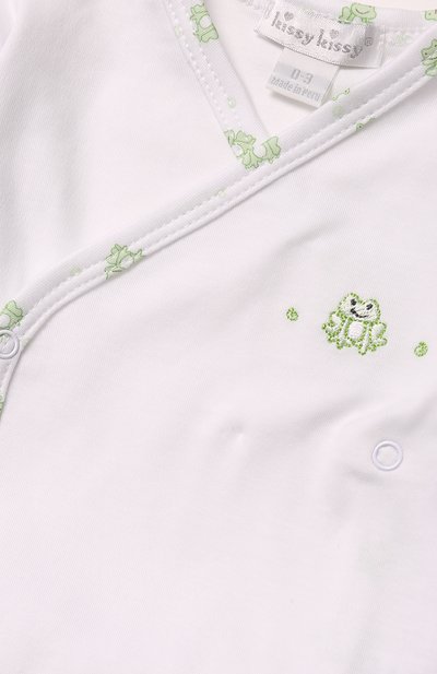 Хлопковая распашонка с брюками KISSY KISSY зеленого цвета по цене 4875 руб., арт. 313-88, фото 4 Хлопковая распашонка с брюками KISSY KISSY, арт. 313-88, фото 4