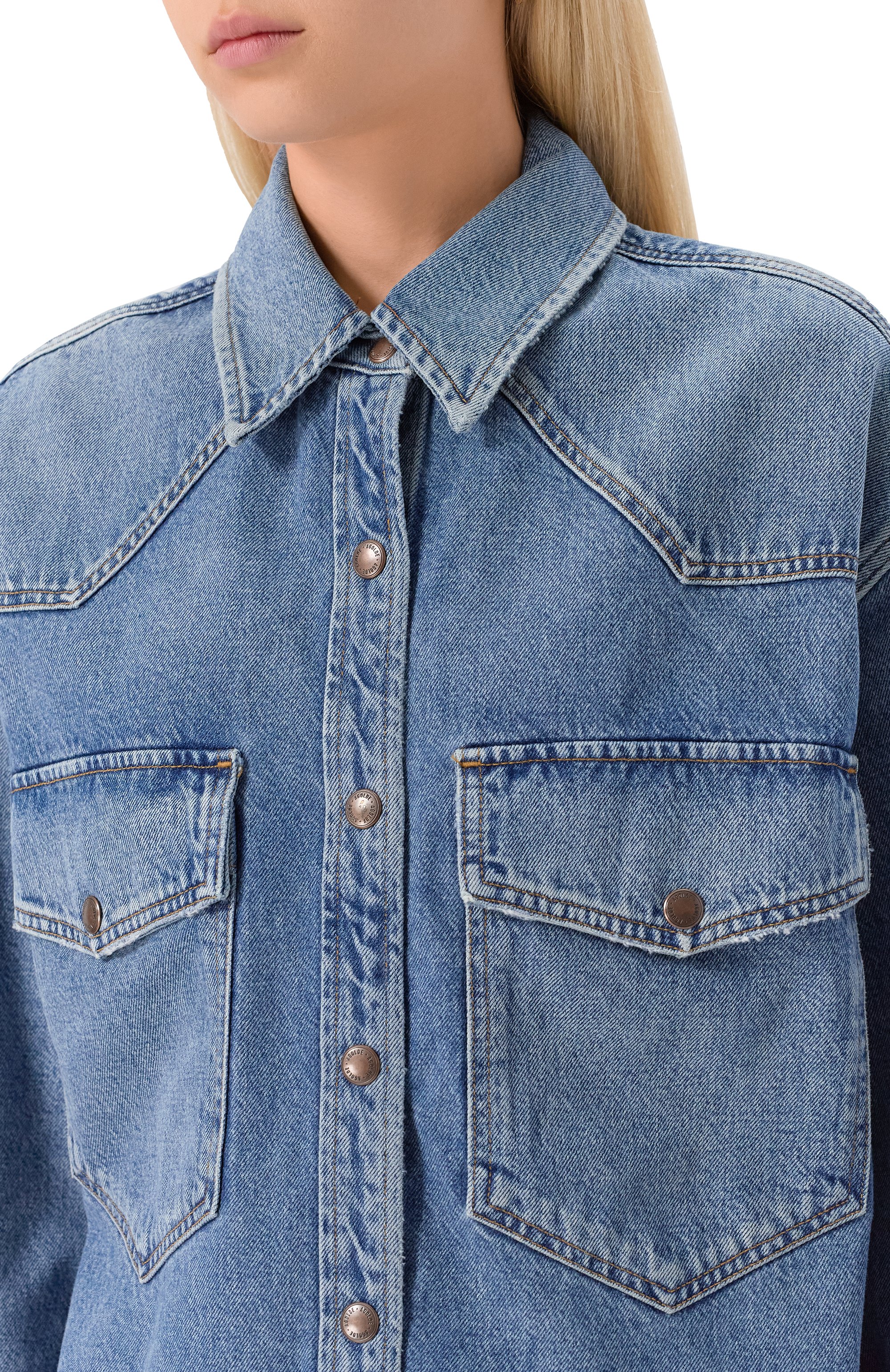 Джинсовая рубашка AGOLDE, арт. A7357B1463, фото 5