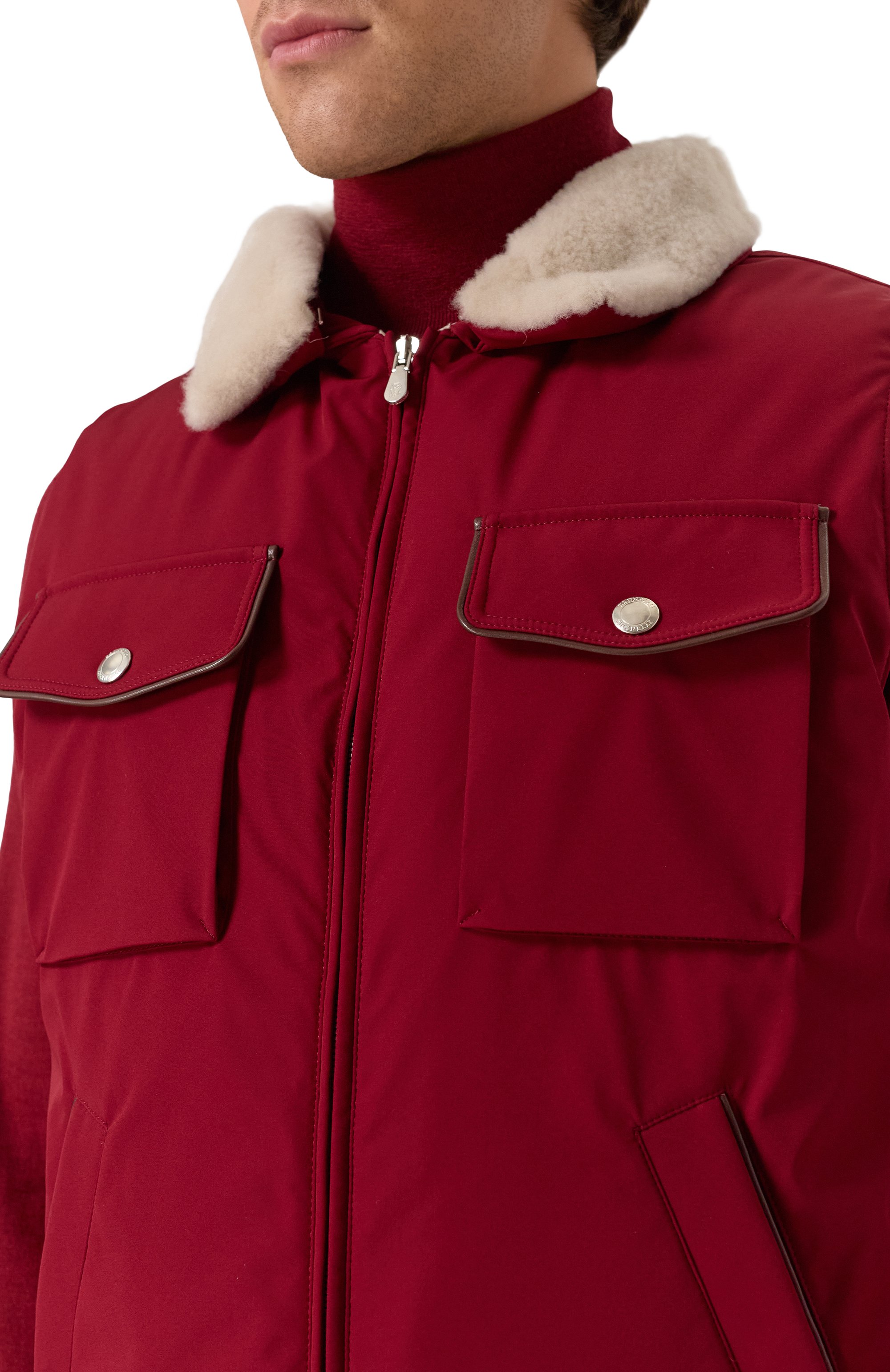 Пуховый жилет с отделкой из овчины BRUNELLO CUCINELLI, арт. MV4061646, фото 5