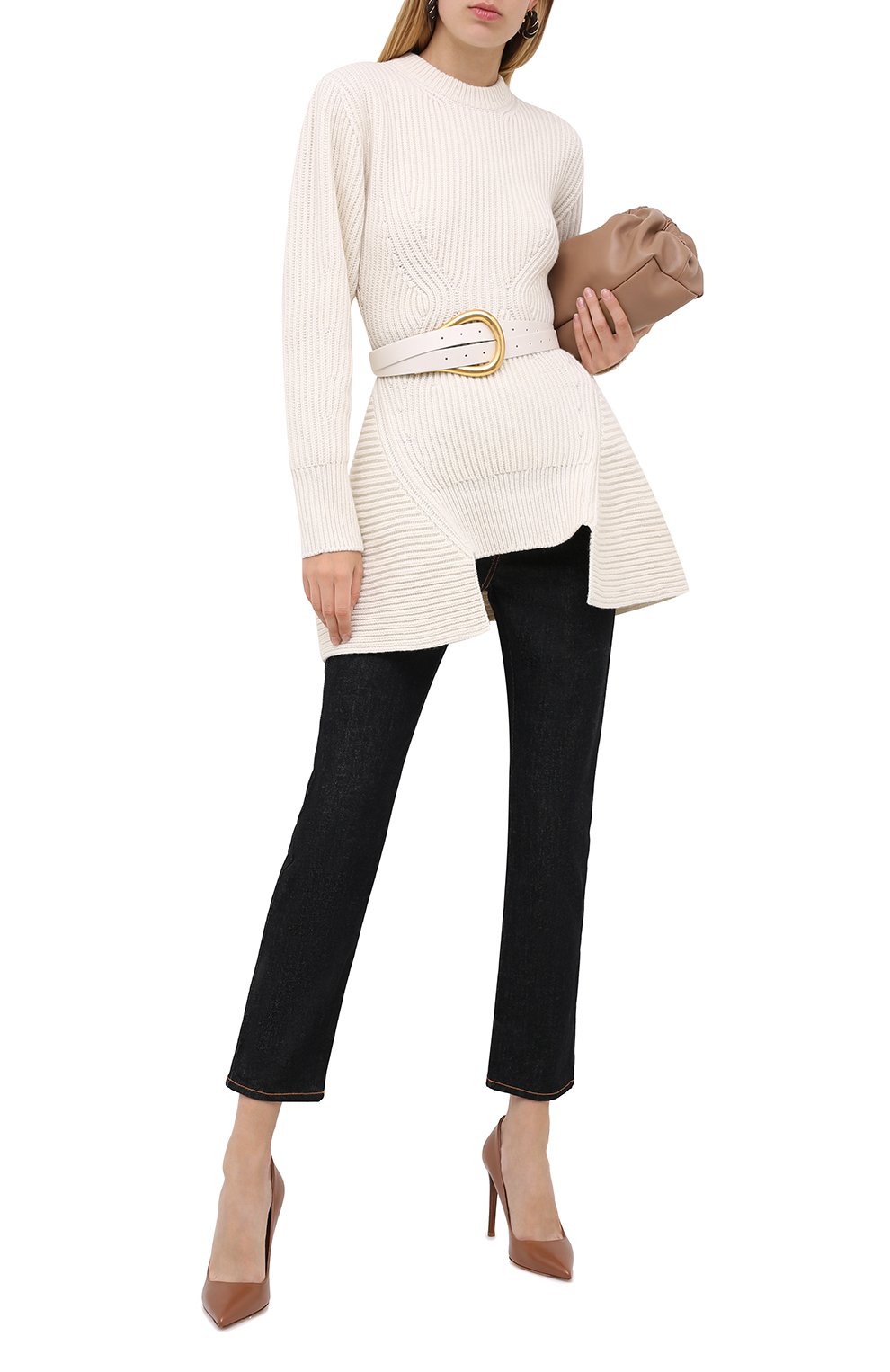 Свитер из шерсти и кашемира ALEXANDER MCQUEEN светло-бежевого цвета по цене 107000 руб., арт. 633692/Q1AQX, фото 3 Свитер из шерсти и кашемира ALEXANDER MCQUEEN, арт. 633692/Q1AQX, фото 3