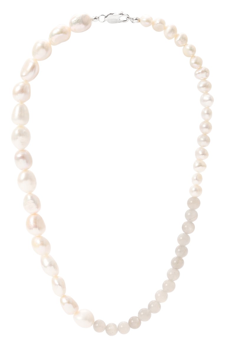 Женское колье dafna COPINE JEWELRY белого цвета, арт. DAFNA | Фото 1 (Нос: Не проставлено; Региональные ограничения белый список (Axapta Mercury): Не проставлено; Материал: Жемчуг, Камень)