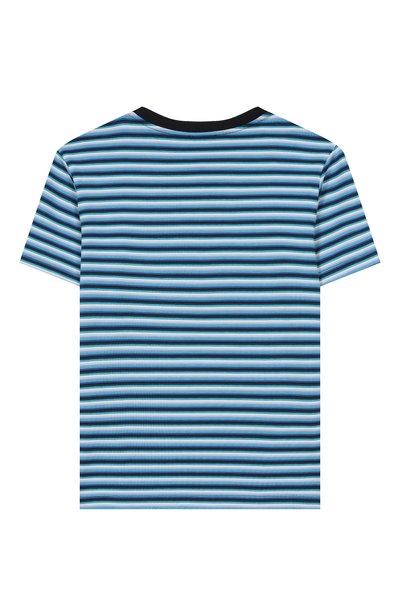 Футболка из вискозы DOLCE & GABBANA синего цвета по цене 30850 руб., арт. L4JTHU/FBGAR, фото 2 Футболка из вискозы DOLCE & GABBANA, арт. L4JTHU/FBGAR, фото 2