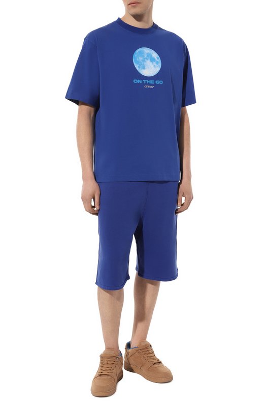 

Хлопковая футболка Off-White, Синий