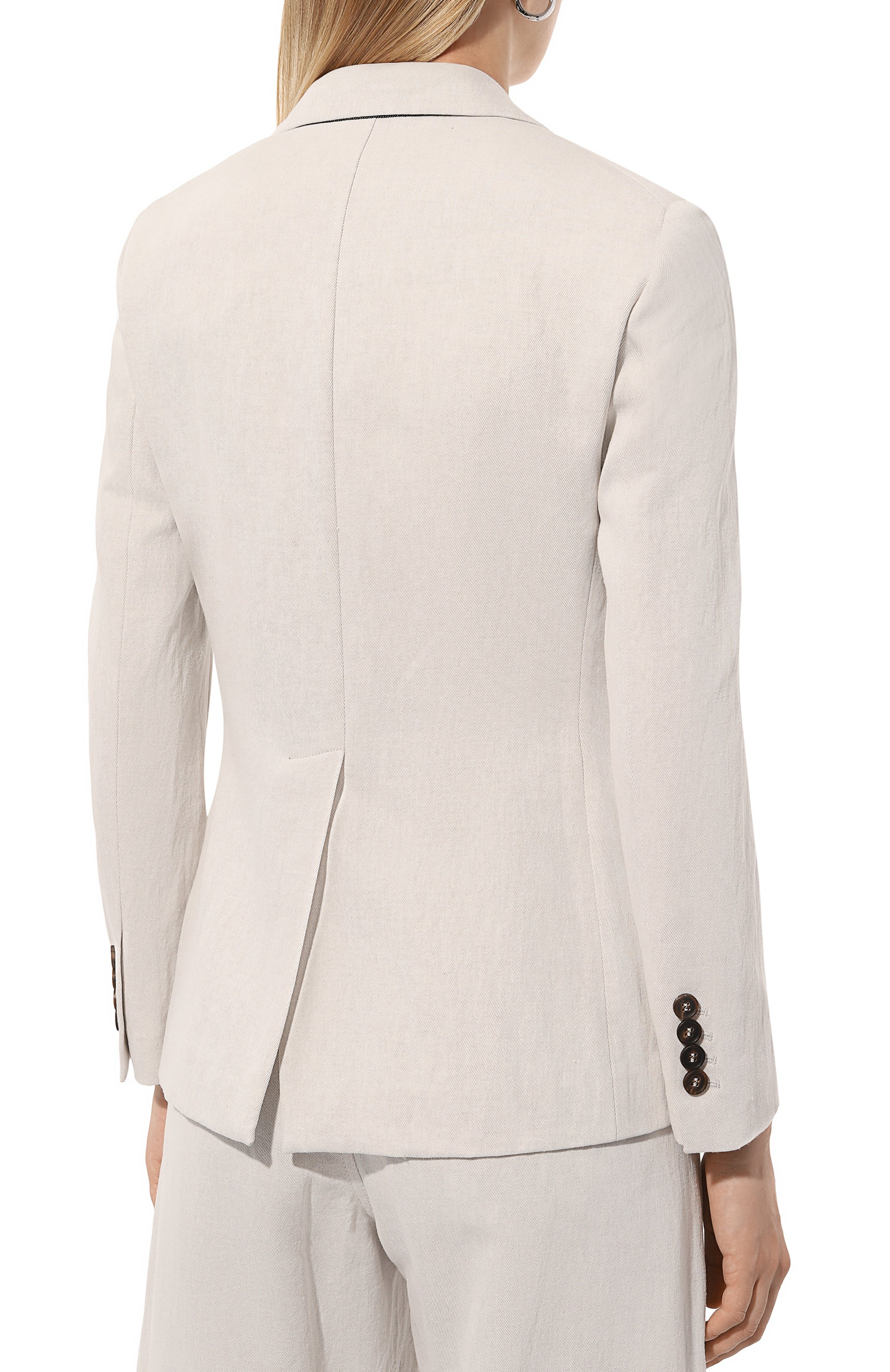 Жакет из хлопка и льна BRUNELLO CUCINELLI, арт. MH5612033, фото 4