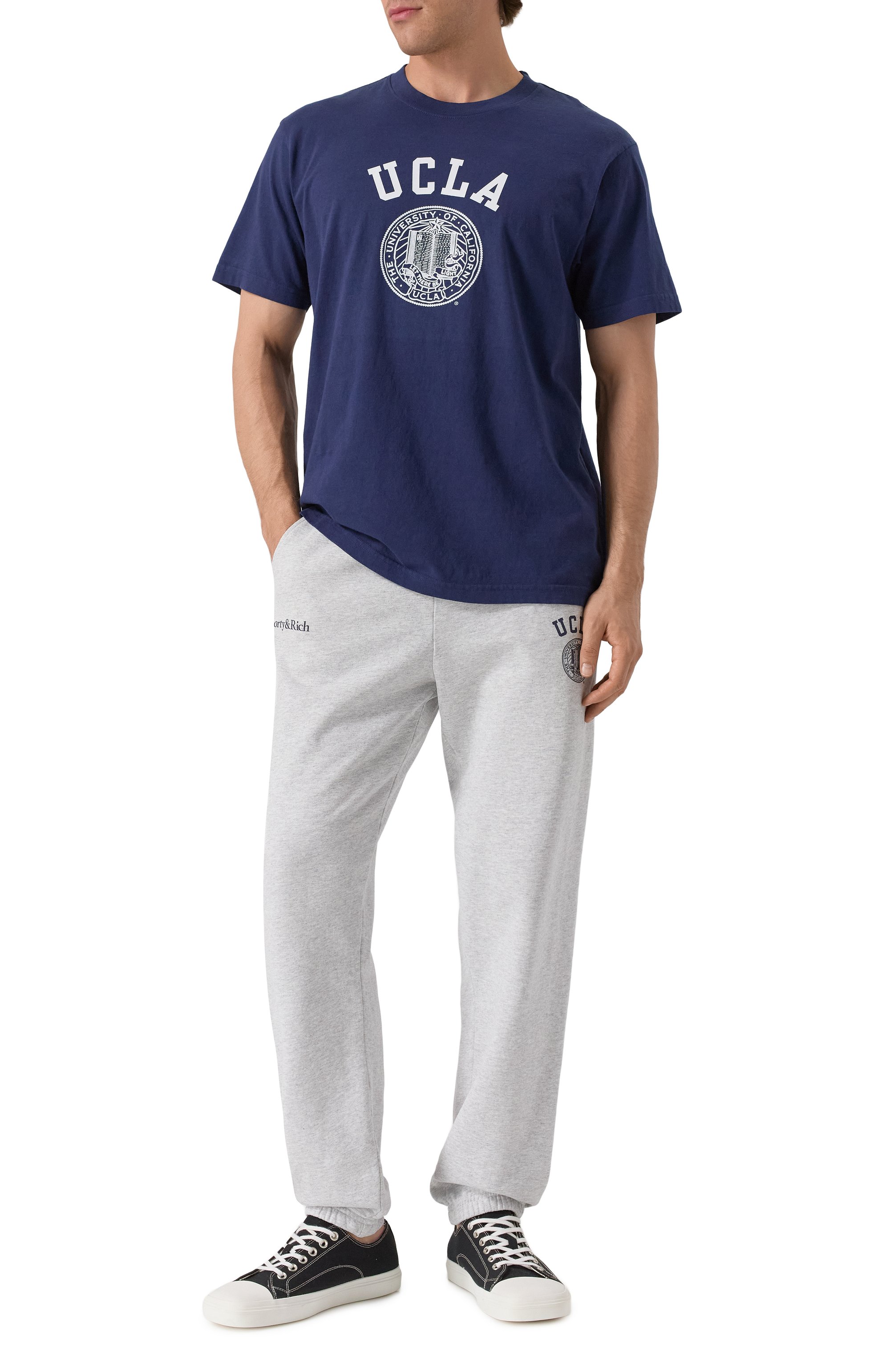 Хлопковые джоггеры sporty & rich x ucla SPORTY AND RICH, арт. PA036615639GY03, фото 2