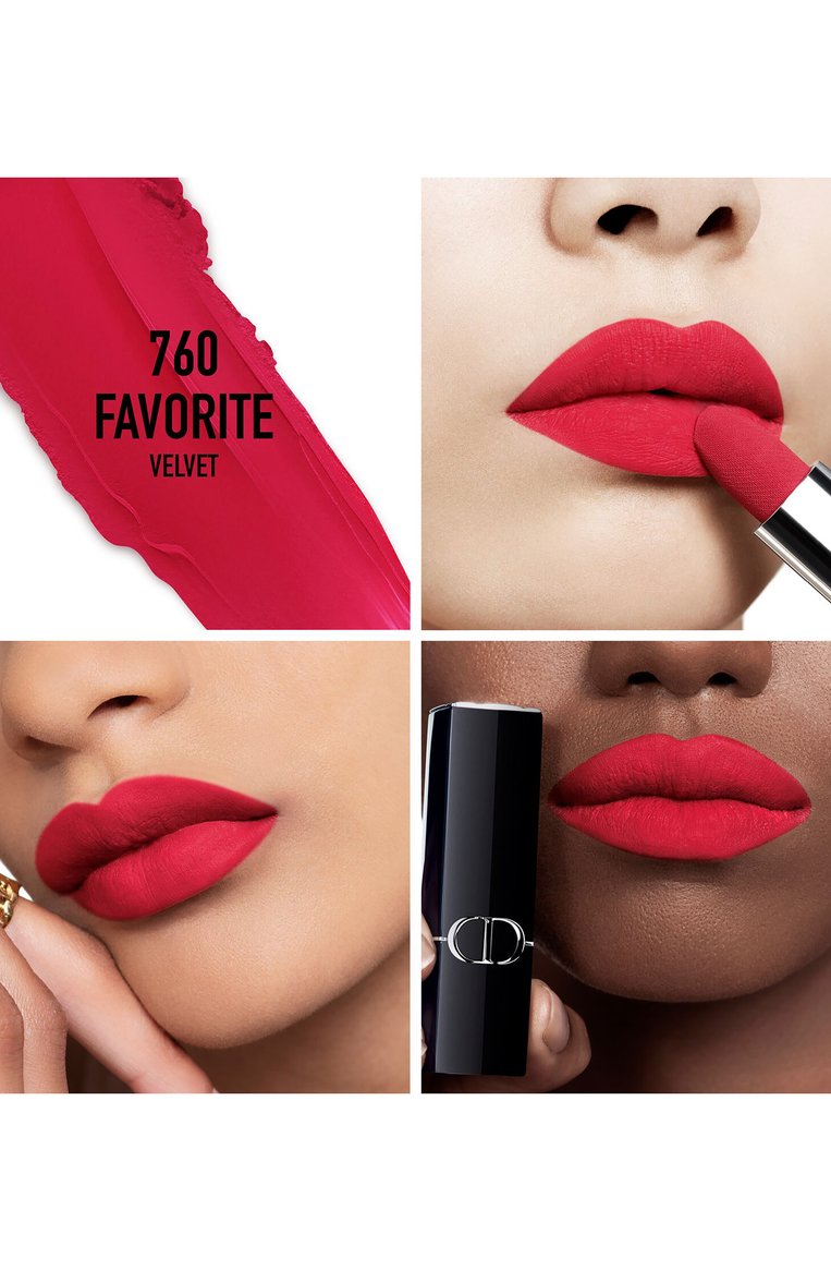 Помада для губ с вельветовым финишем rouge dior, оттенок 760 фаворитка (3,5g) DIOR, арт. C035600760, фото 1