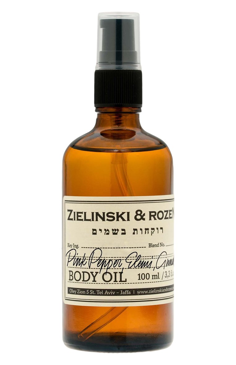 Масло для тела розовый перец, элеми, корица, кожа (100ml) ZIELINSKI&ROZEN бесцветного цвета, арт. 7290018419199 | Фото 1 (Нос: Не проставлено; Региональные ограничения белый список (Axapta Mercury): Не проставлено; Тип продукта: Масла; Назначение: Для тела; Косметика кросс-кт: Уход У)