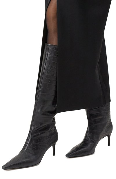 Кожаные сапоги mun 60 DOLCE & GABBANA черного цвета по цене 199500 руб., арт. CU1139/AC606, фото 3 Кожаные сапоги mun 60 DOLCE & GABBANA, арт. CU1139/AC606, фото 3