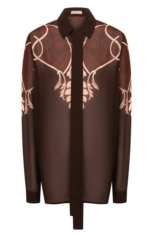 Блузка из вискозы Elie Saab SH130PF25VI006 Коричневый SH130PF25VI006