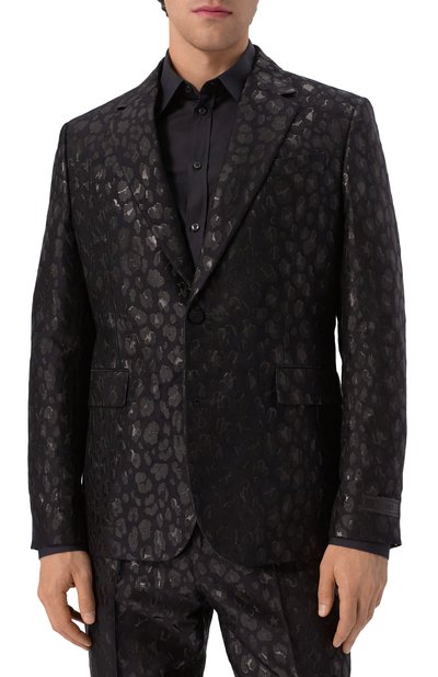 Жаккардовый пиджак VERSACE черного цвета по цене 259000 руб., арт. 1016651/1A12363, фото 5 Жаккардовый пиджак VERSACE, арт. 1016651/1A12363, фото 5