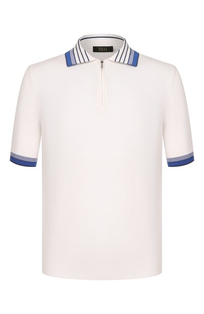 Мужское поло из хлопка и шелка ZILLI, арт. KZP002M0142VC0LS0