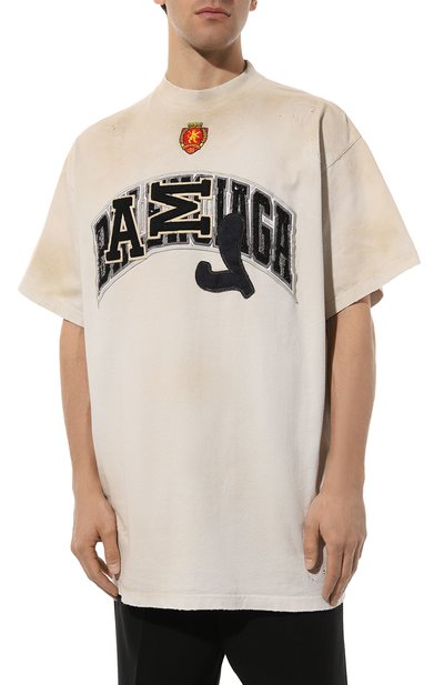 Хлопковая футболка BALENCIAGA, арт. 739028/T0VN2, фото 3