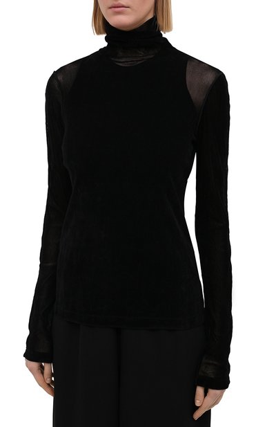 Водолазка HELMUT LANG черного цвета по цене 34200 руб., арт. K10HW509, фото 3 Водолазка HELMUT LANG, арт. K10HW509, фото 3