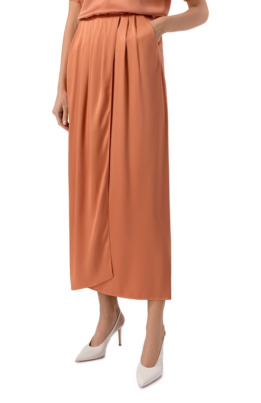 Атласная юбка Giorgio Armani GW002782/TE10101 Оранжевый  GW002782/TE10101 Фото 3