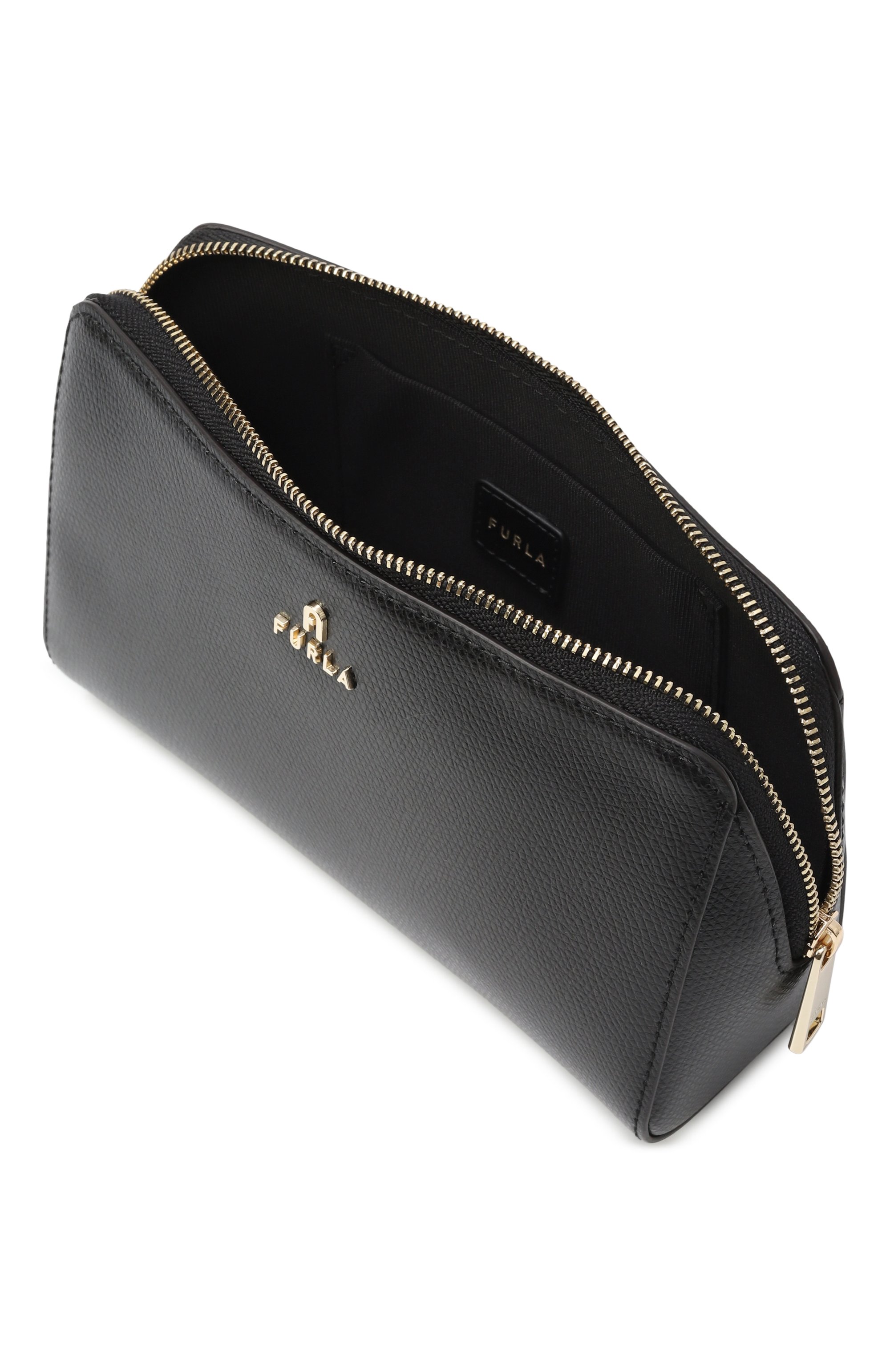 Кожаная косметичка furla camelia FURLA черного цвета по цене 13000 руб., арт. WE00618/ARE000, фото 3 Кожаная косметичка furla camelia FURLA, арт. WE00618/ARE000, фото 3