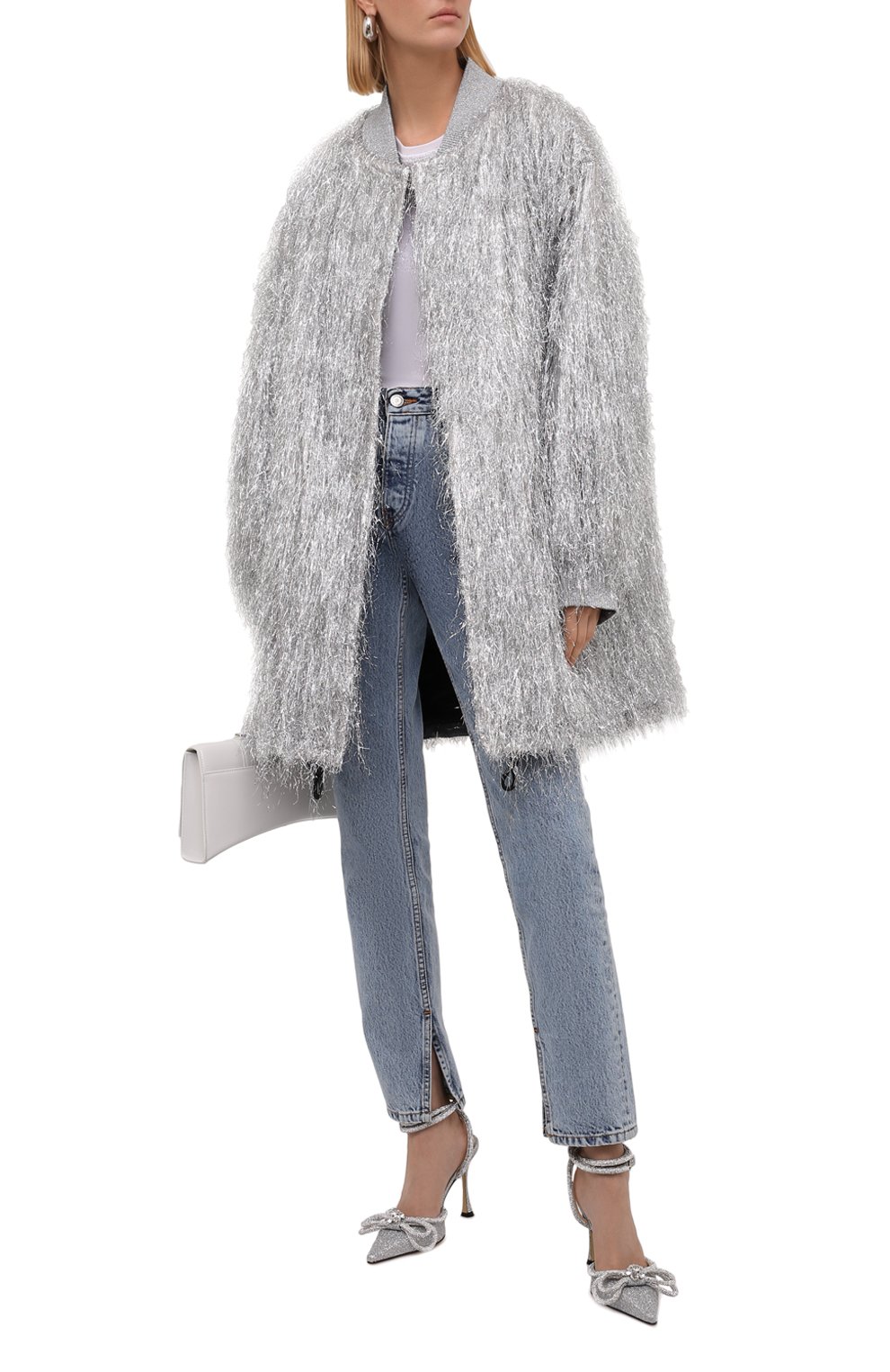 Текстильные туфли double bow 100 MACH & MACH, арт. SS21-2204 GLITTER, фото 2