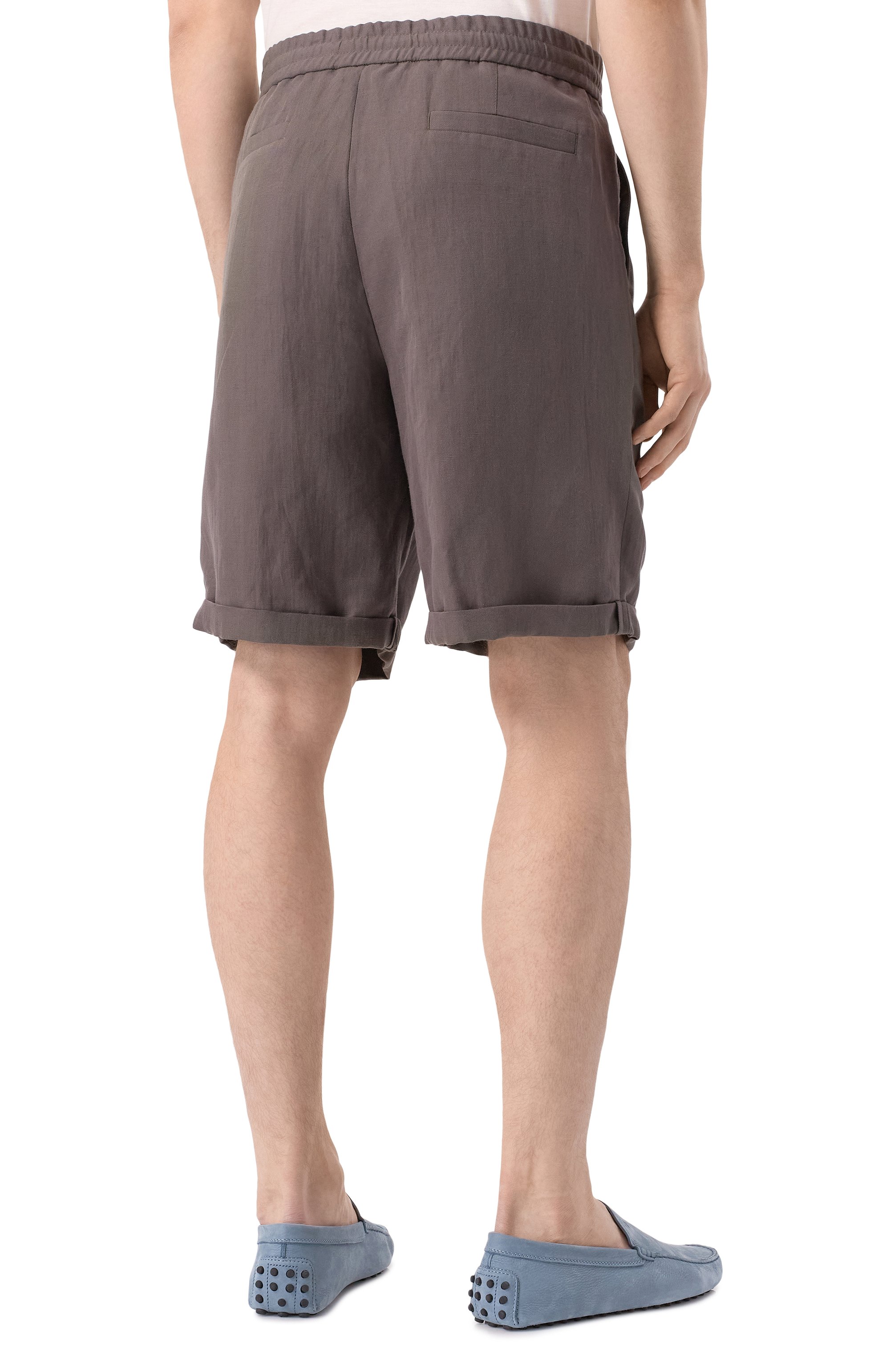 Шорты изо льна и хлопка BRUNELLO CUCINELLI, арт. MH255U0020, фото 4