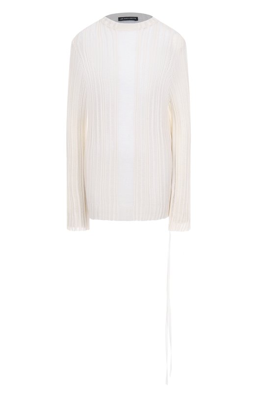 Пуловер из хлопка и кашемира Ann Demeulemeester B0013192/KN068 Кремовый B0013192/KN068