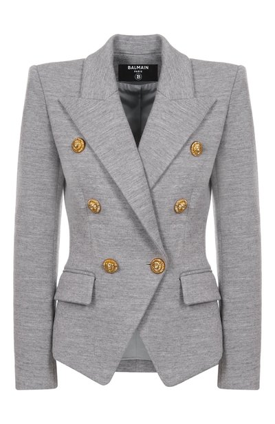 Женский жакет из шерсти и хлопка BALMAIN, арт. FF0SI505/JL17