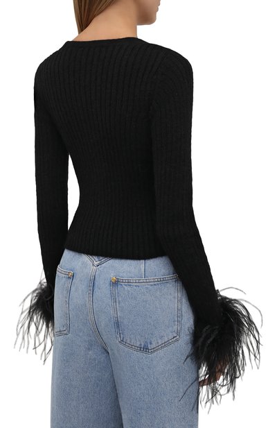 Кардиган с отделкой перьями GIUSEPPE DI MORABITO, арт. FW21116KN-156, фото 4