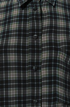 Женская рубашка из вискозы ACADEMIA темно-синего цвета, арт. CELIA-P0CKET-BC/73DM1 | Фото 5 (Рукава: Длинные; Женское Кросс-КТ: Рубашка-одежда; Принт: С принтом; Длина (для топов): Удлиненные; Материал сплава: Проставлено; Материал внешний: Вискоза; Драгоценные камни: Проставлено; Стили: Кэжуэл)