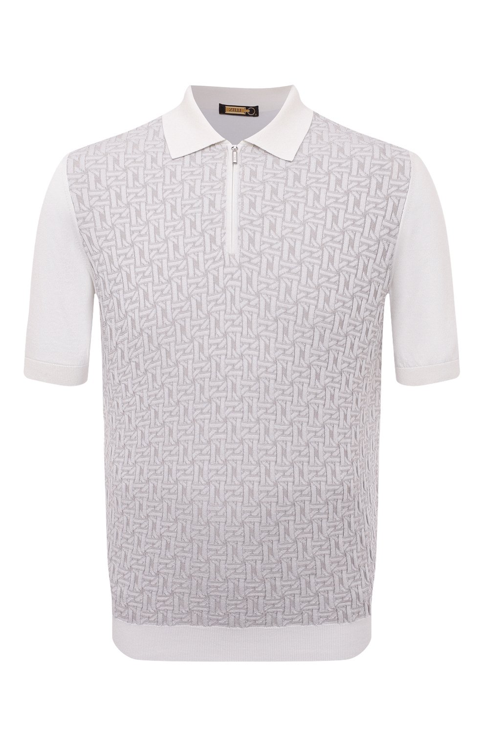 Поло из шелка и хлопка ZILLI, арт. MBZ-PZ062-CHEK1/MC01, фото 1
