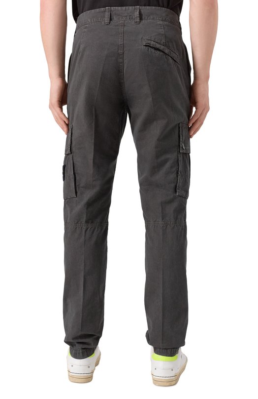 Хлопковые брюки-карго Stone Island K1S153100303/S00WA Серый  K1S153100303/S00WA Фото 4