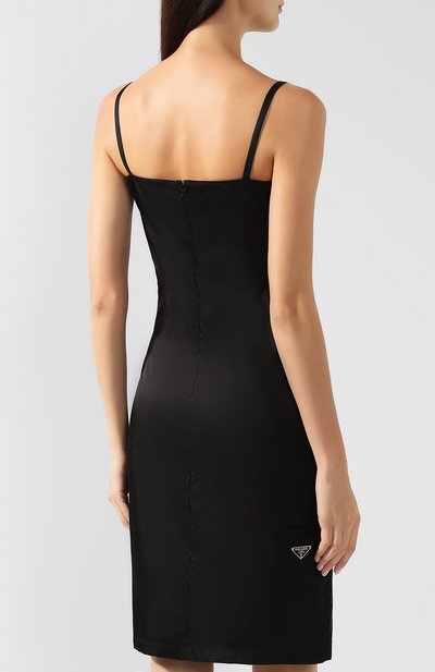 Однотонное мини-платье на тонких бретельках PRADA, арт. 230602-I18-F0002, фото 4