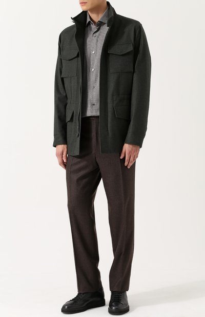 Рубашка из смеси хлопка и кашемира ZEGNA, арт. UNX37/SRF5, фото 2