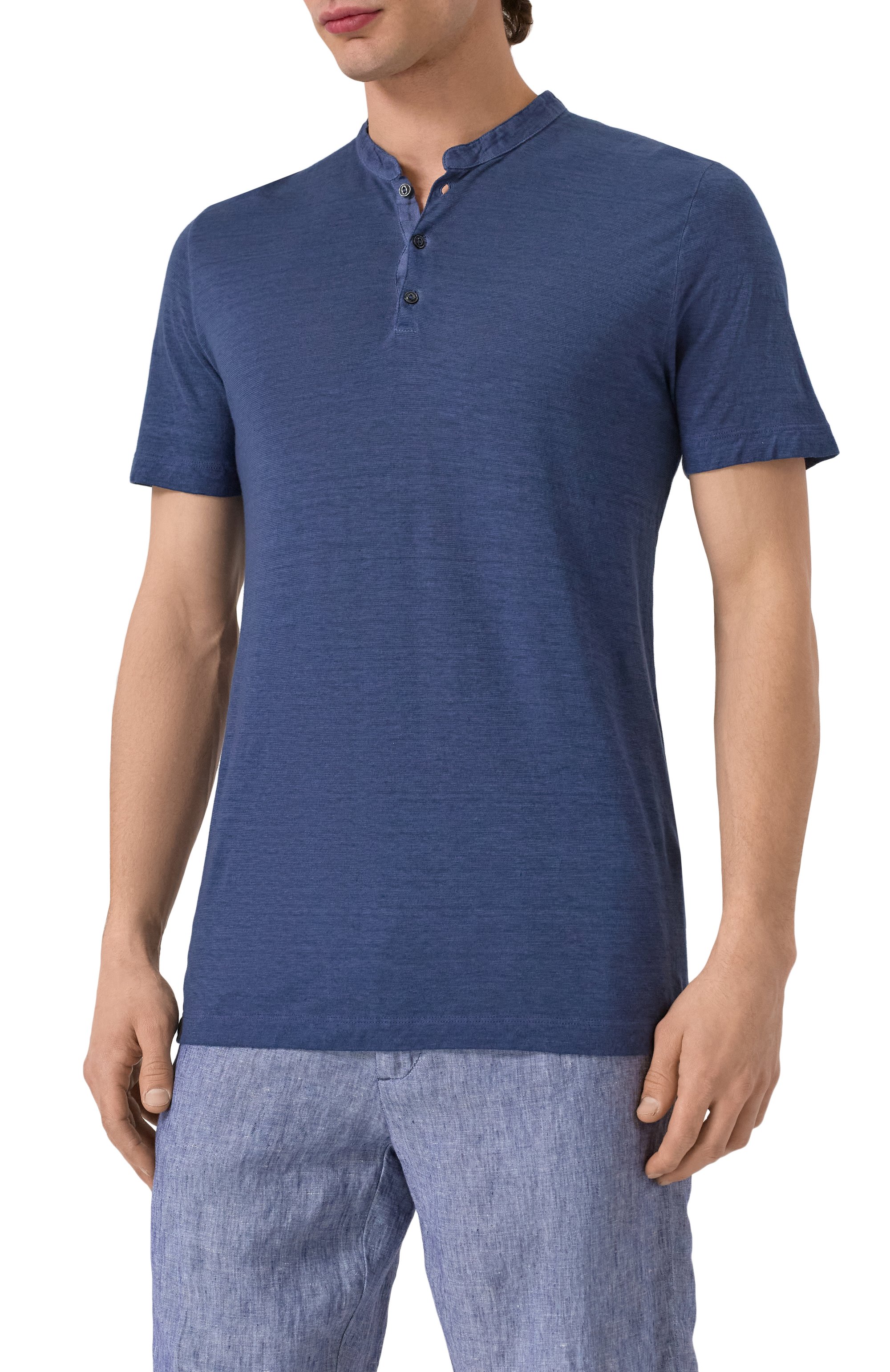 Футболка-хенли изо льна и хлопка 120% LINO, арт. 32ALIM79AC/G308/S01, фото 3