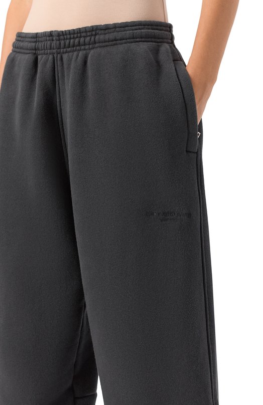 Хлопковые брюки Alexander Wang 1CC3254864 Чёрный  1CC3254864 Фото 5
