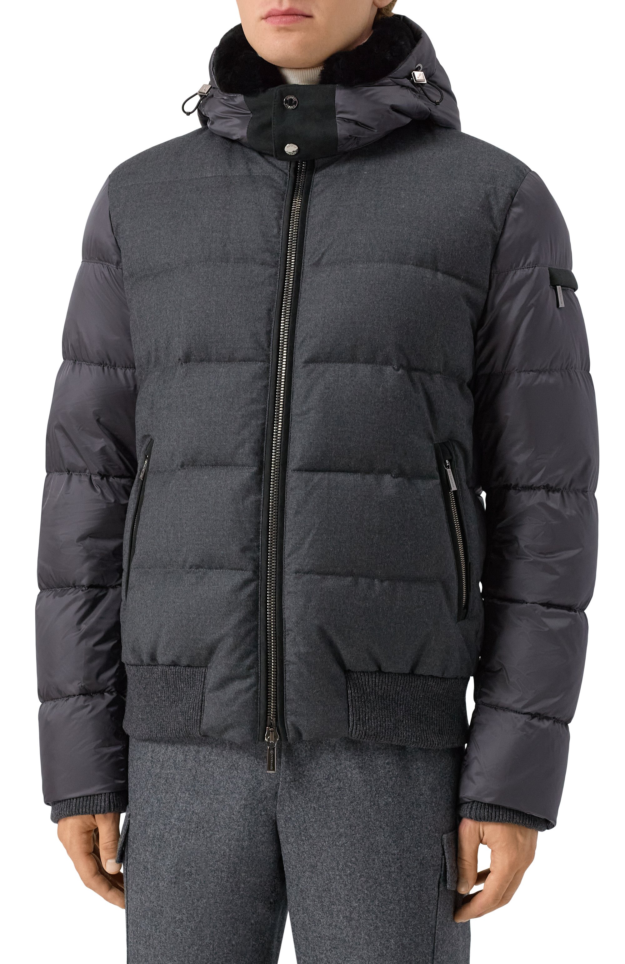 Пуховик wright-shl с воротником из овчины MOORER, арт. WRIGHT/SHL, фото 3