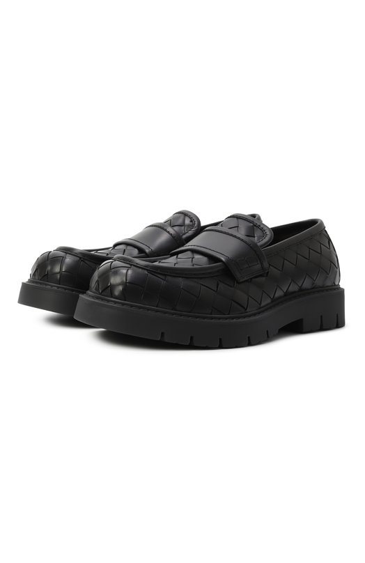 фото Кожаные лоферы haddock bottega veneta