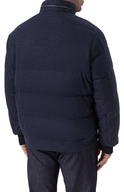 Кашемировый пуховик CORTIGIANI темно-синего цвета по цене 341500 руб., арт. 3AG607, фото 4 Кашемировый пуховик CORTIGIANI, арт. 3AG607, фото 4