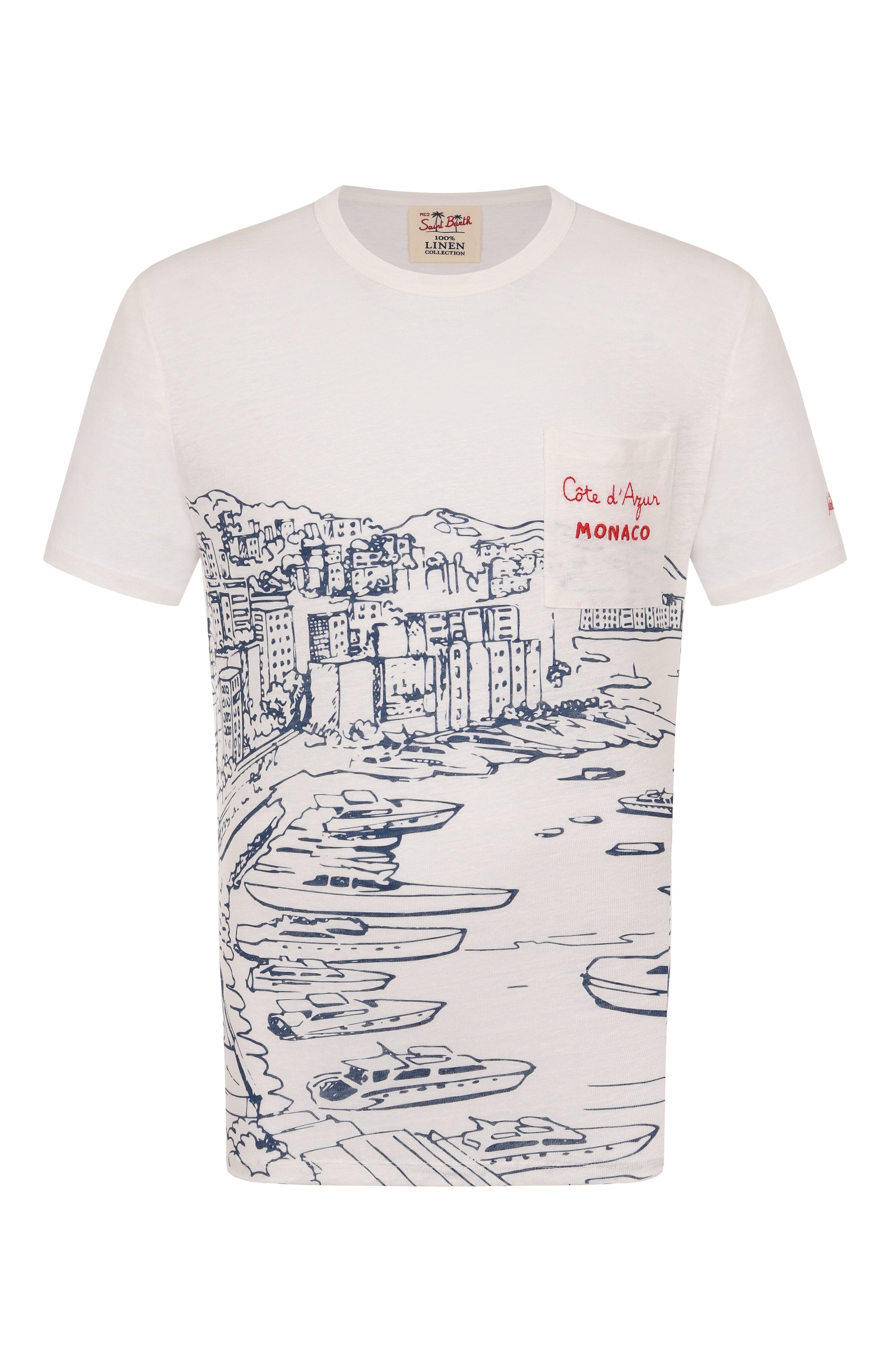 Льняная футболка MC2 SAINT BARTH, арт. STBM ECSTASEA/02843H, фото 1