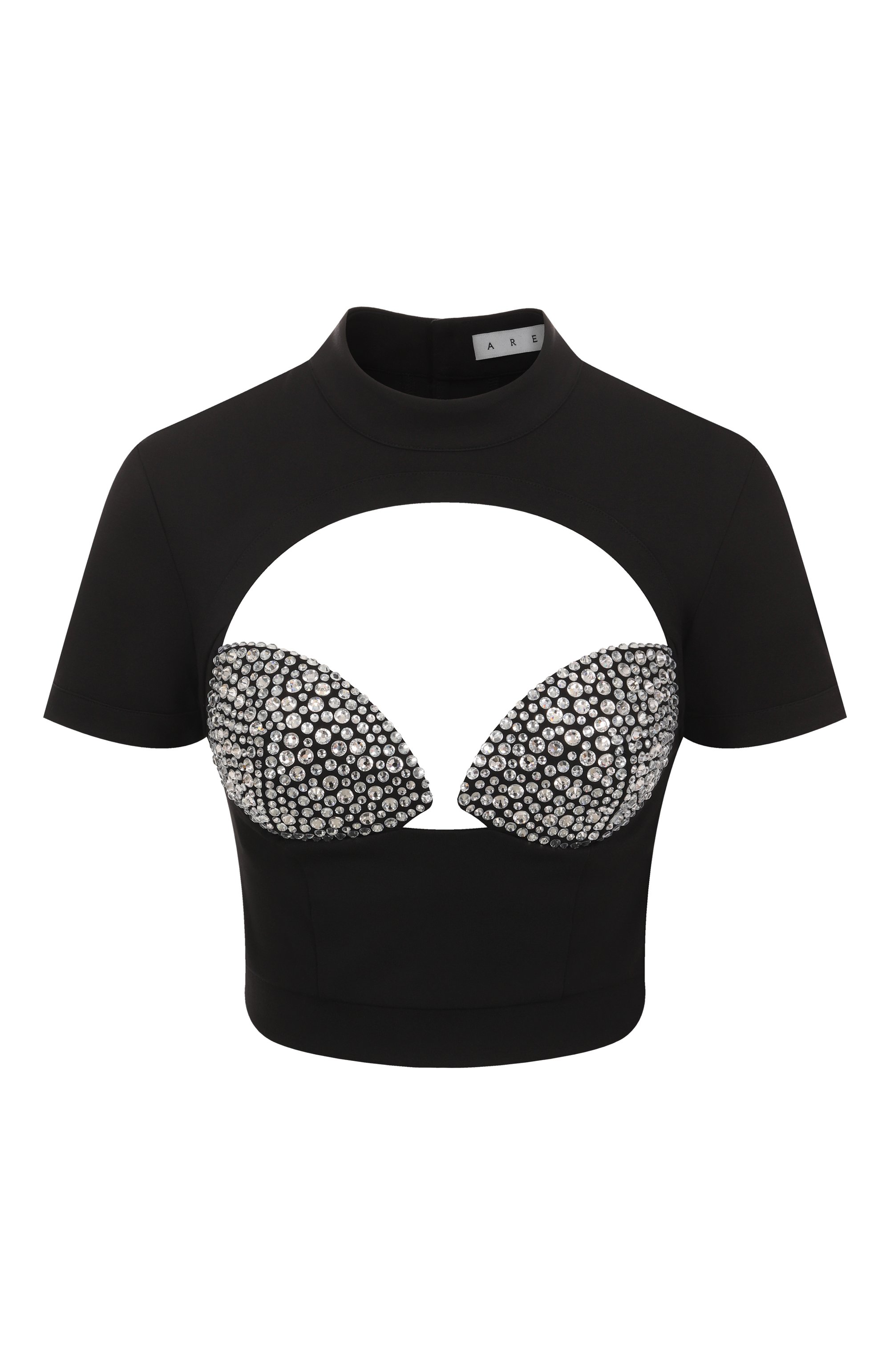 Топ из вискозы с отделкой стразами AREA, арт. RS25AWTP0068FA01, фото 1
