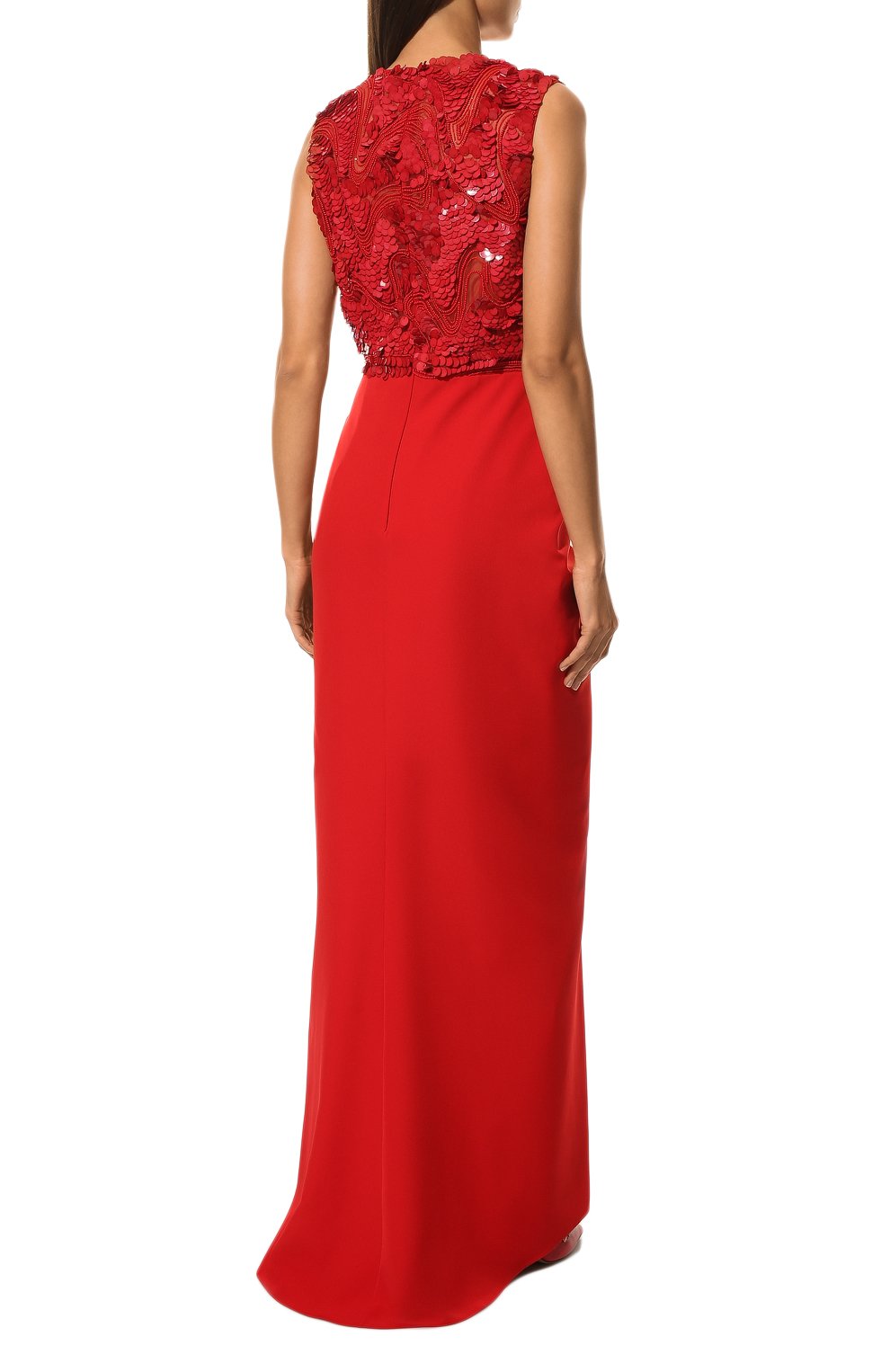 Платье ZUHAIR MURAD красного цвета по цене 426500 руб., арт. DRS19026/CRCA005, фото 4 Платье ZUHAIR MURAD, арт. DRS19026/CRCA005, фото 4