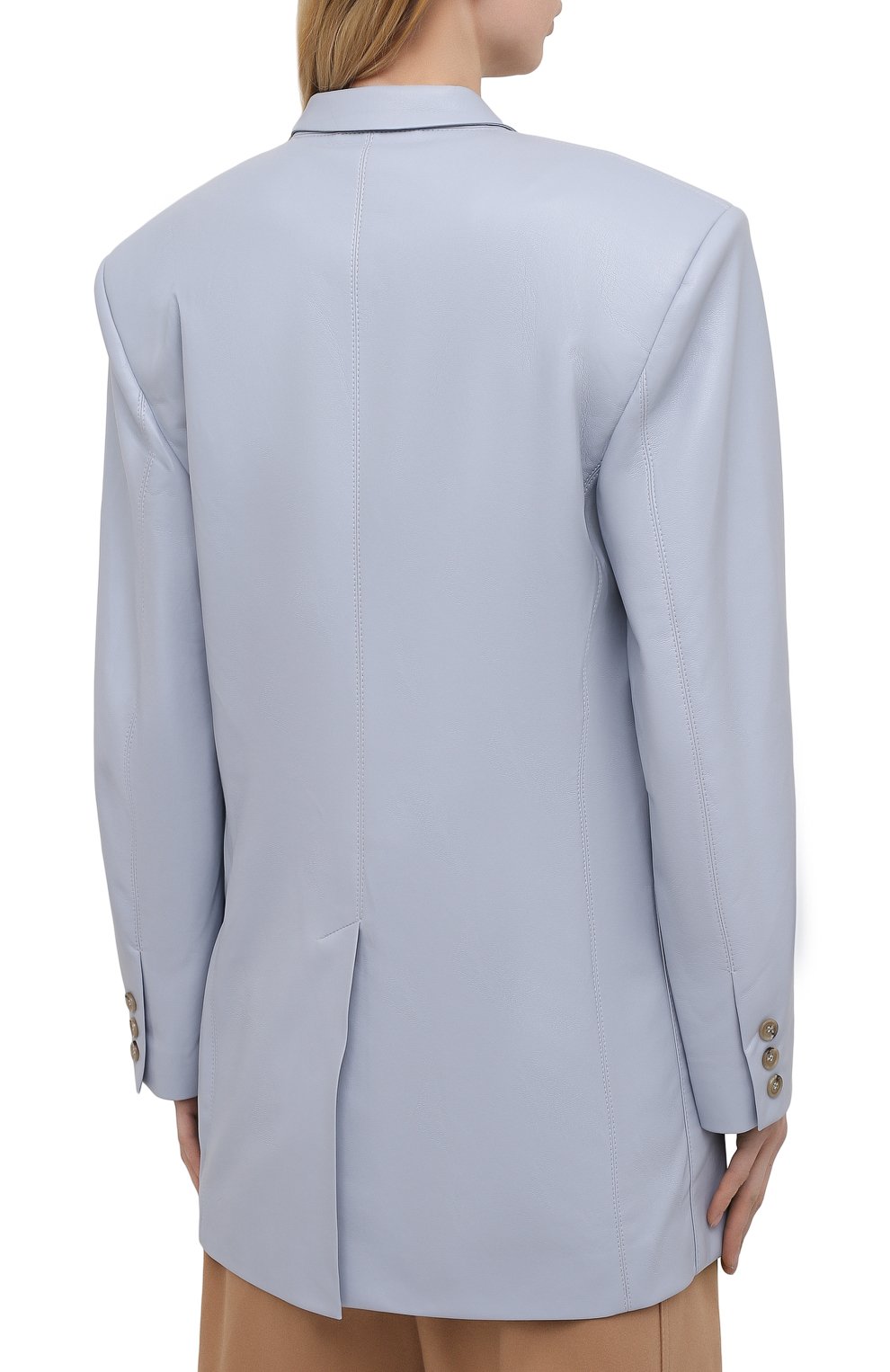 Жакет из экокожи NANUSHKA, арт. EVAN_DUSTY BLUE_VEGAN LEATHER, фото 4